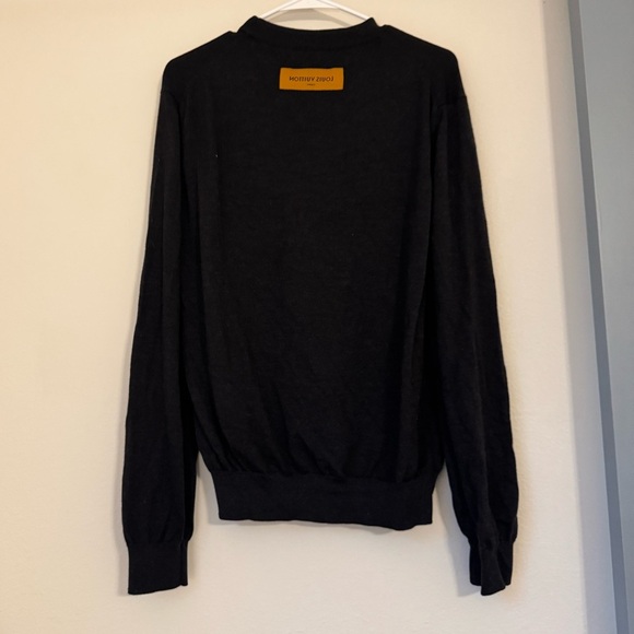 Authentic Men’s Louis Vuitton Uniform Black Crew Neck Wool Sweater- Medium - Picture 4 of 7